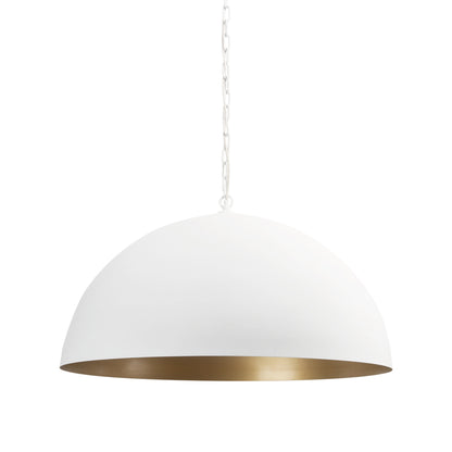 White Single Ceiling Light w/ Shades