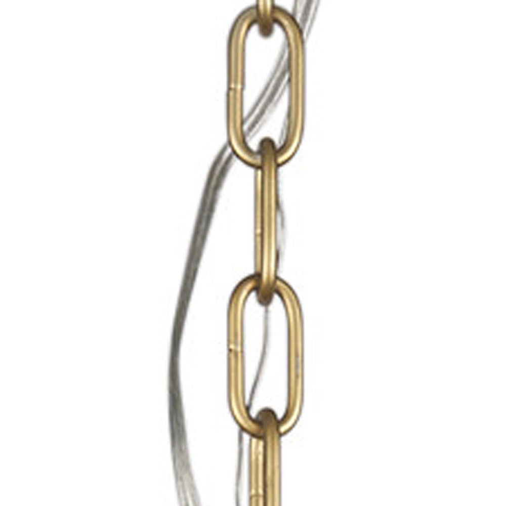 Gold & White Single Ceiling Light w/ White Shades