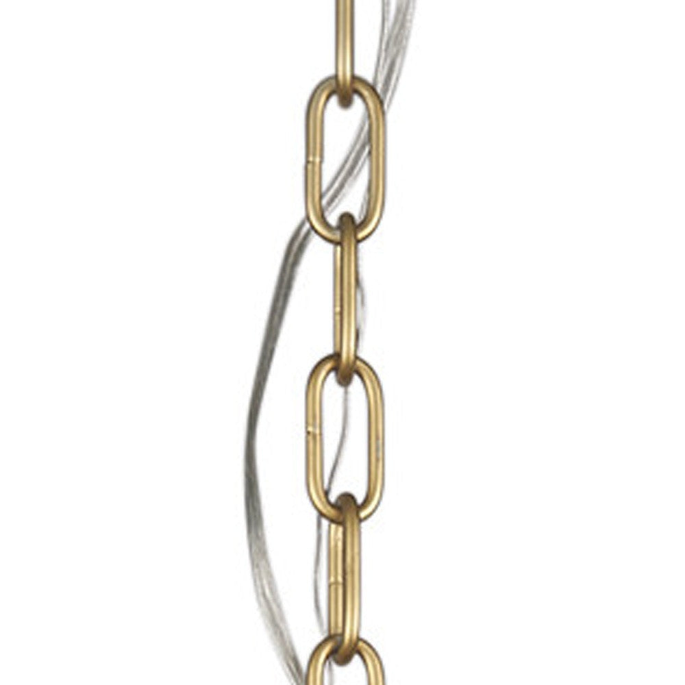 Gold & White Single Ceiling Light w/ White Shades