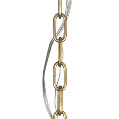 Gold & White Single Ceiling Light w/ White Shades