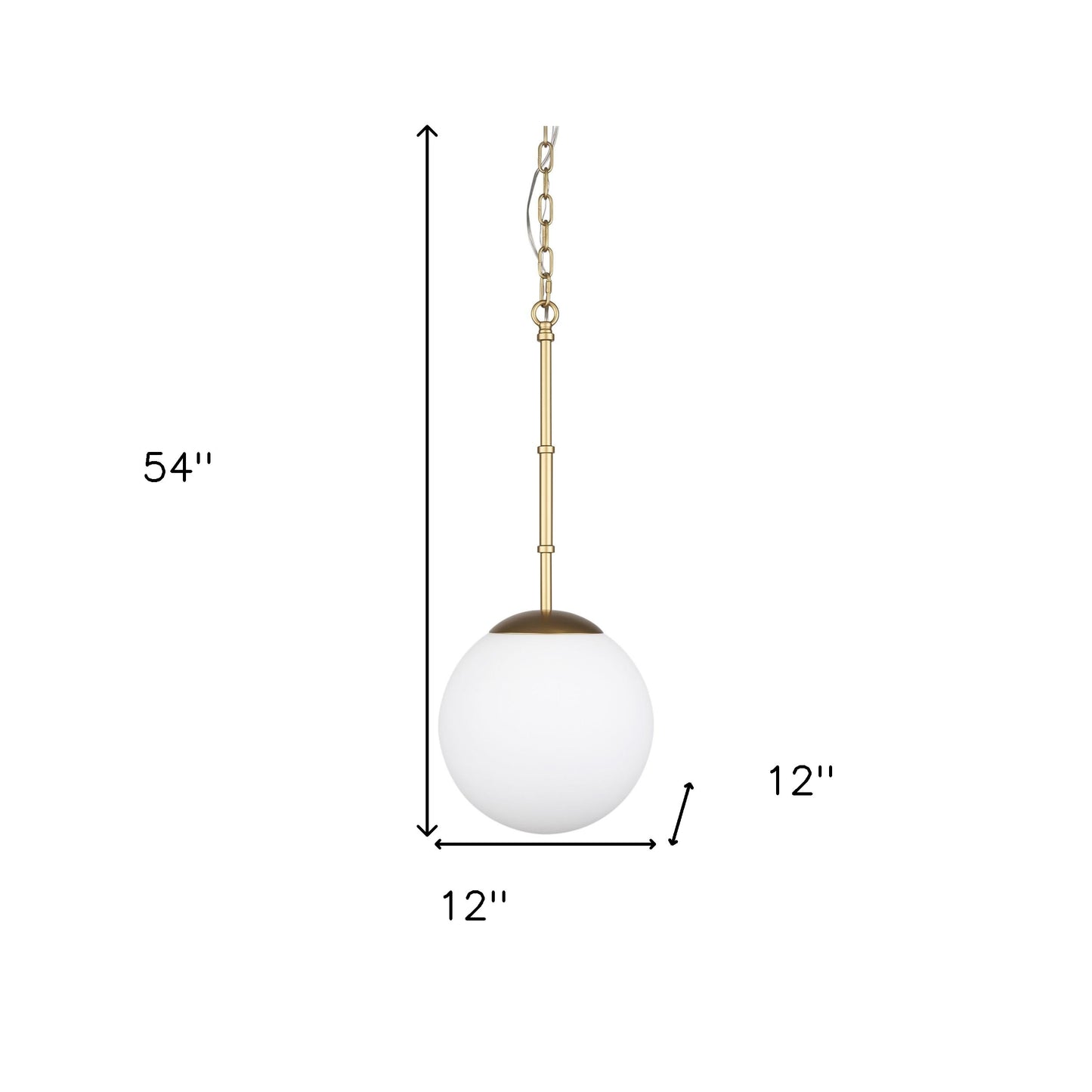 Gold & White Single Ceiling Light w/ White Shades