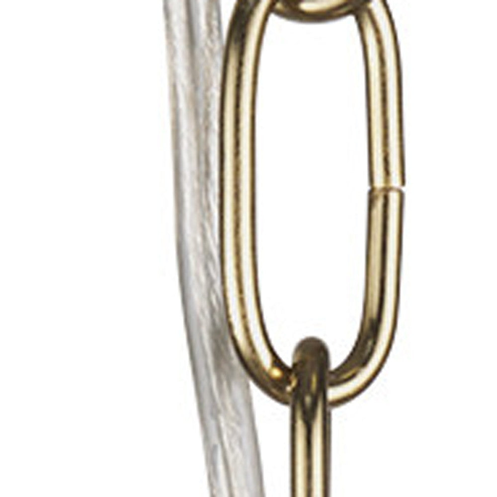 Clear & Gold Single Ceiling Light w/ Clear Shades