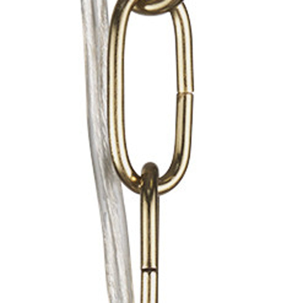 Clear & Gold Single Ceiling Light w/ Clear Shades