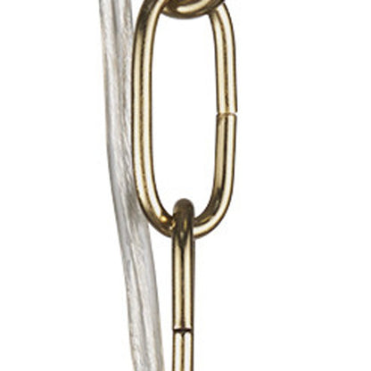 Clear & Gold Single Ceiling Light w/ Clear Shades