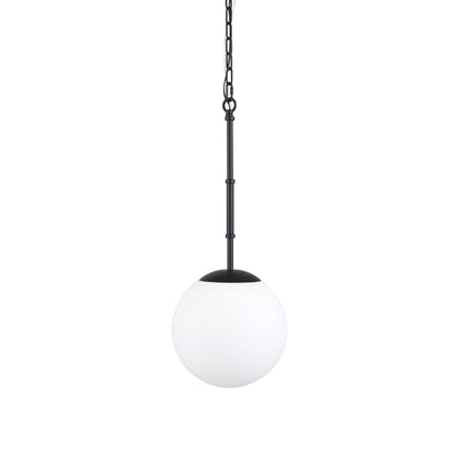Holden Black & White Single Ceiling Light w/ White Shades