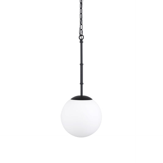 Holden Black & White Single Ceiling Light w/ White Shades