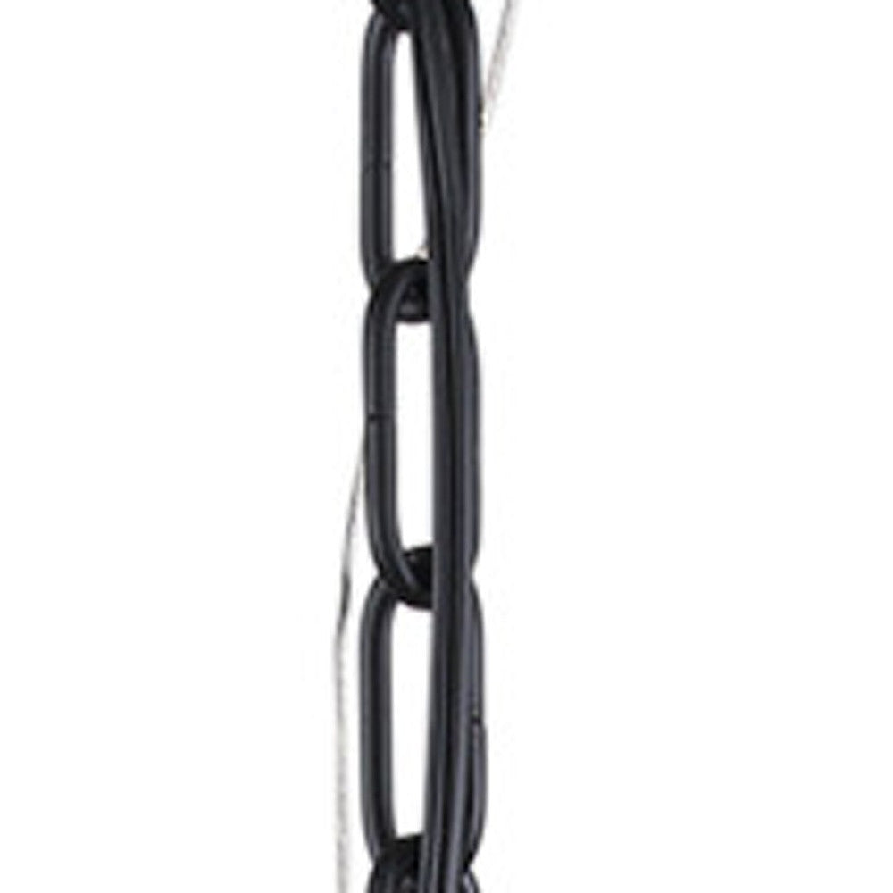 Black & White Single Ceiling Light w/ White Shades
