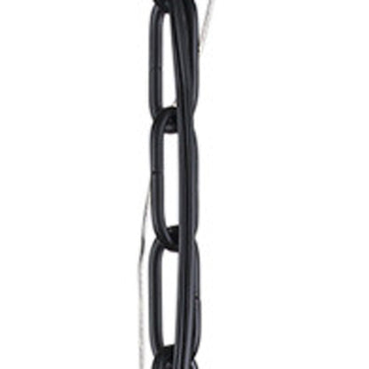 Black & White Single Ceiling Light w/ White Shades