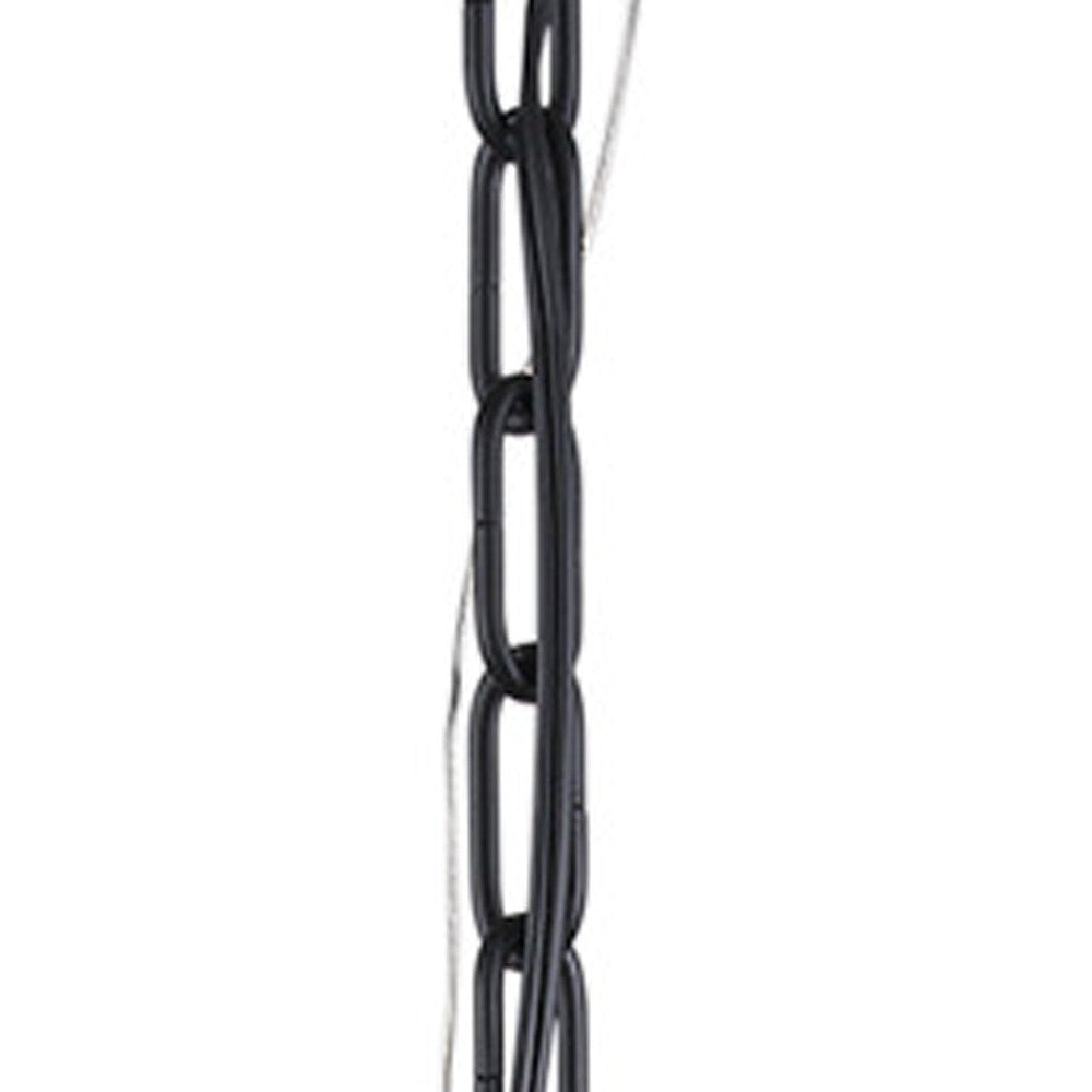 Black & White Single Ceiling Light w/ White Shades
