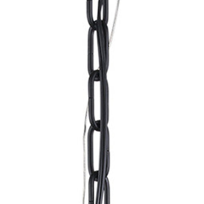 Black & White Single Ceiling Light w/ White Shades