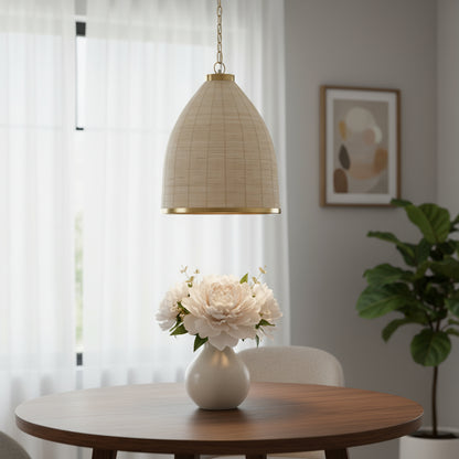 Brown Single Ceiling Light w/ Shades