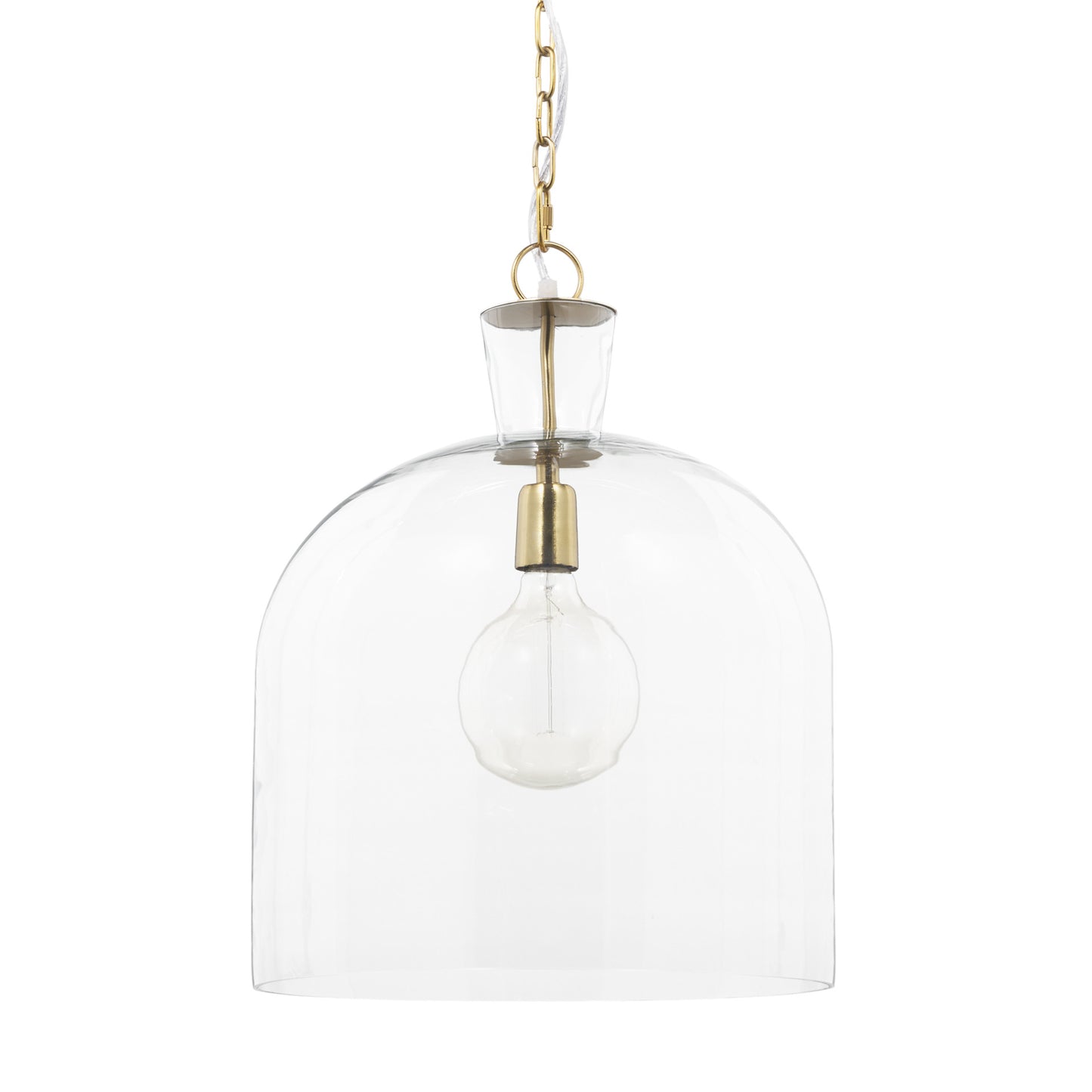 Clear Single Glass Ceiling Light w/ Shades