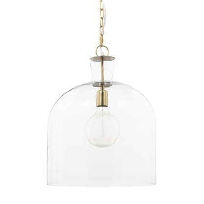 Clear Single Glass Ceiling Light w/ Shades