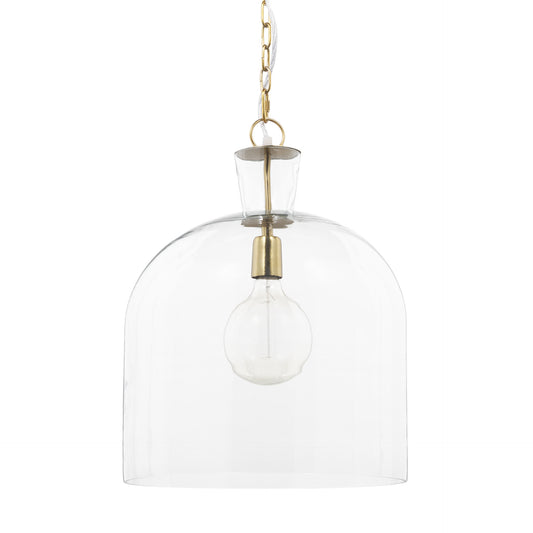 Clear Single Glass Ceiling Light w/ Shades