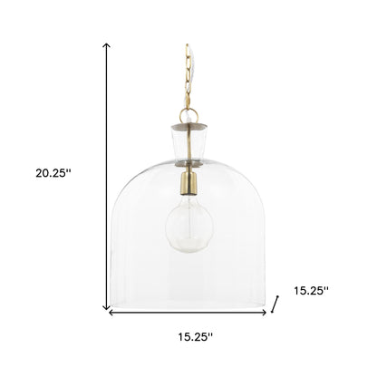 Clear Single Glass Ceiling Light w/ Shades