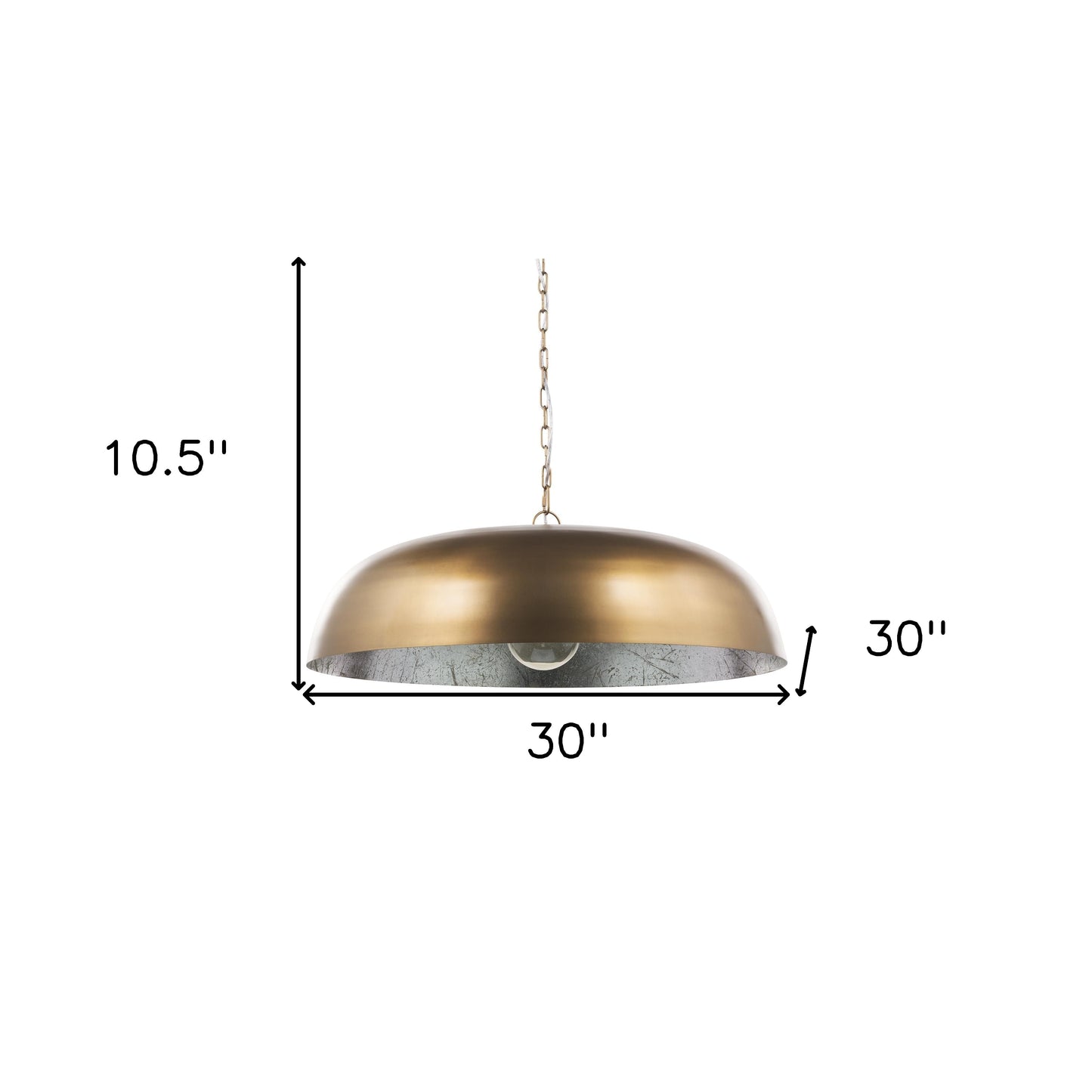 Gold Single Ceiling Light w/ Shades