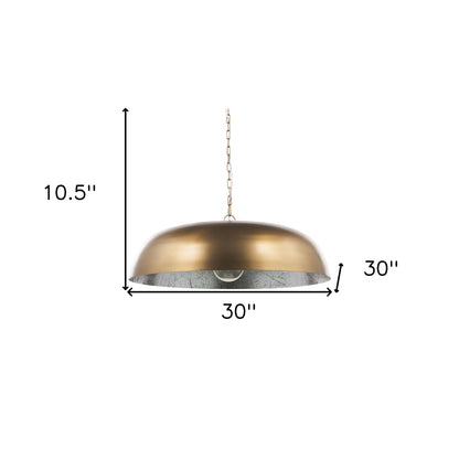 Gold Single Ceiling Light w/ Shades