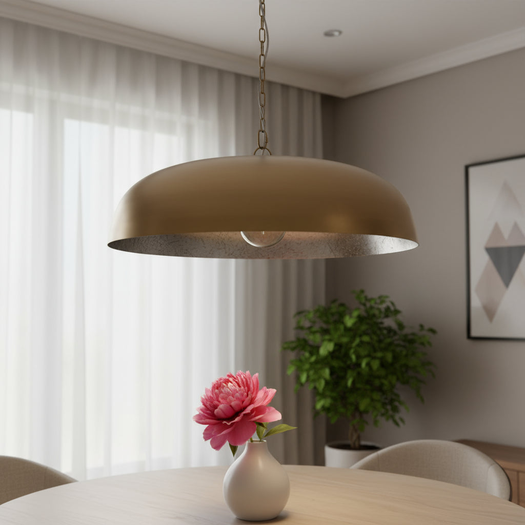 Gold Single Ceiling Light w/ Shades