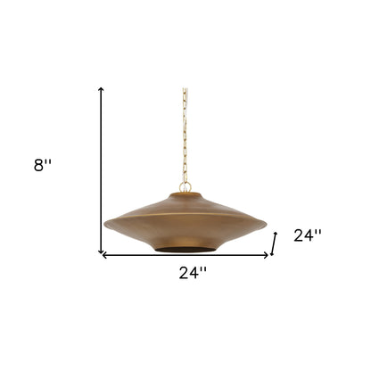 Gold Single Ceiling Light w/ Shades