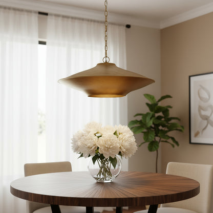 Gold Single Ceiling Light w/ Shades