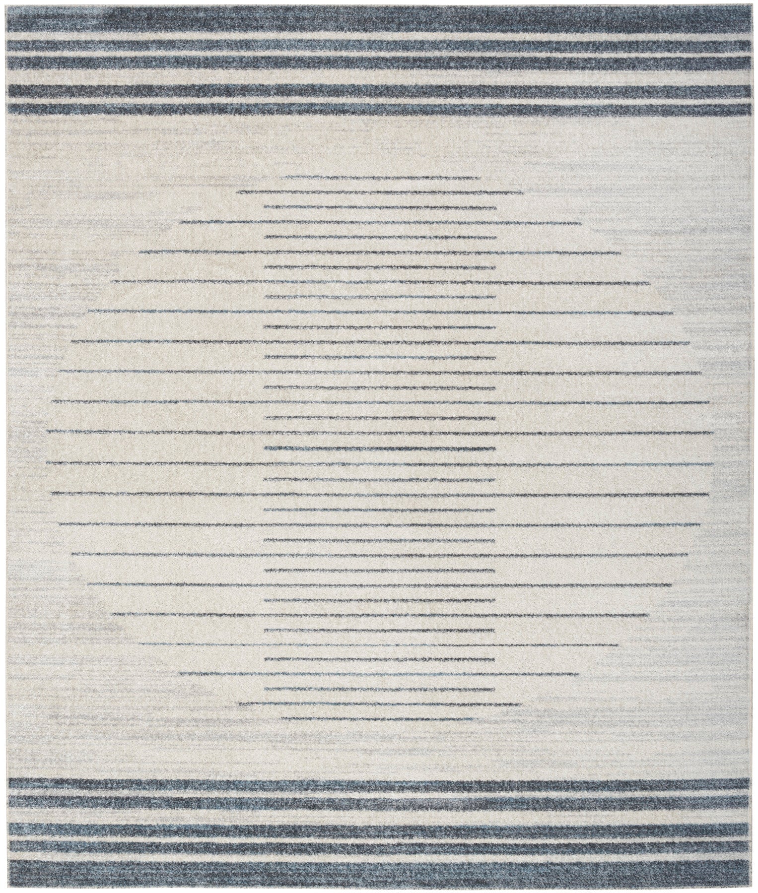 Nourison Astra Ivory & Blue Pet Friendly Machine Washable Rug - Main
