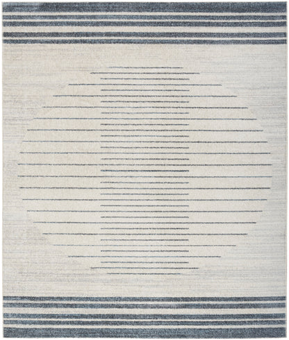 Nourison Astra Ivory & Blue Pet Friendly Machine Washable Rug - Main