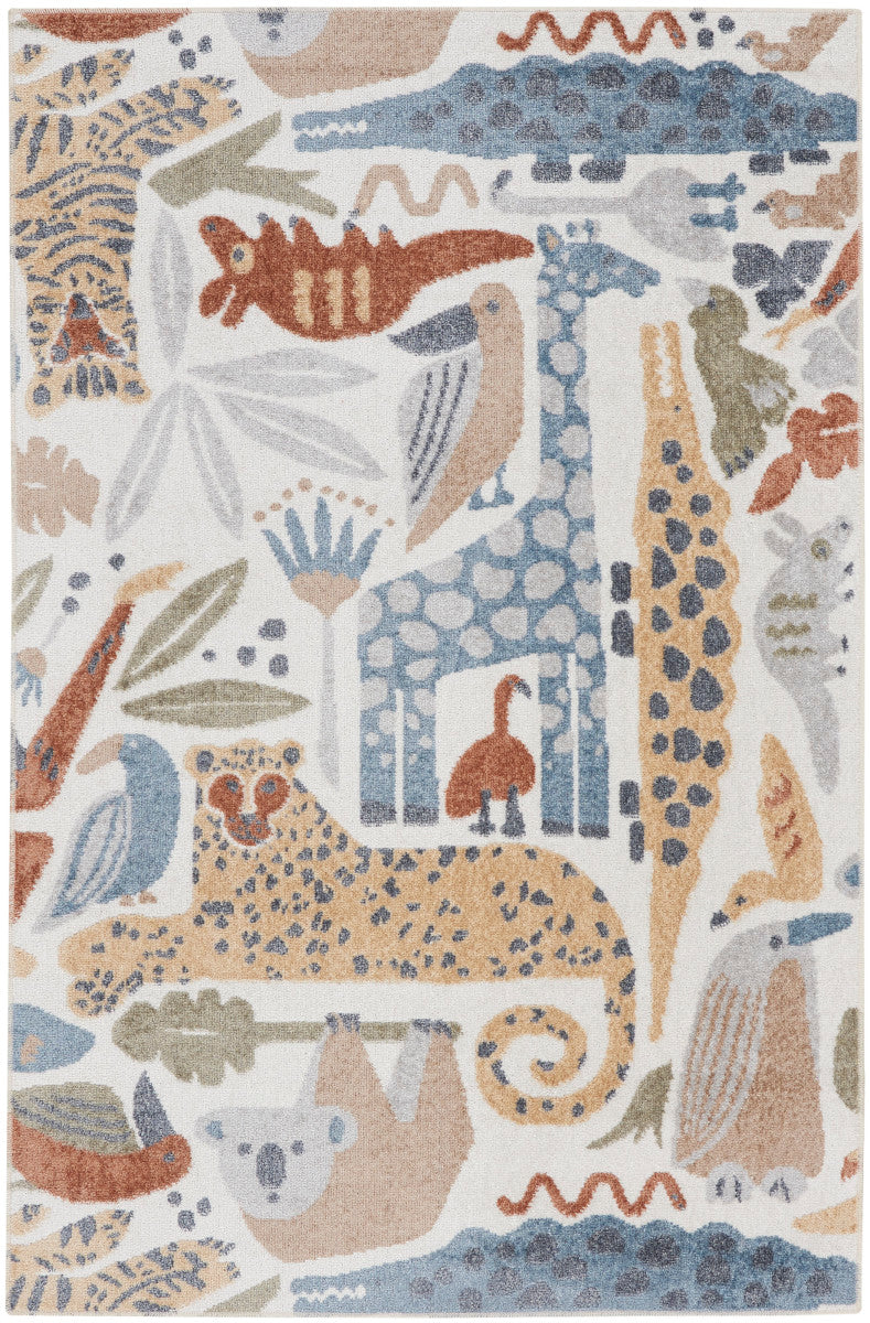 Nourison Astra Ivory Pet Friendly Machine Washable Rug - 3'3" x 5'