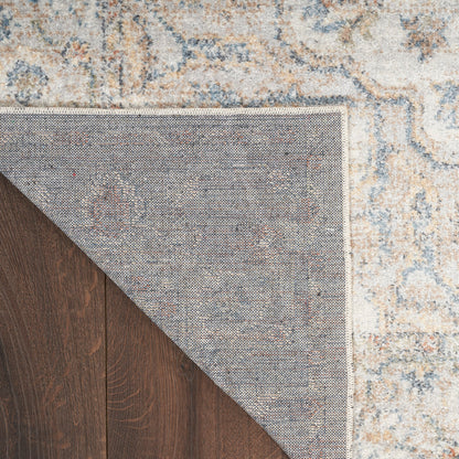 Nourison Astra Grey & Multicolor Pet Friendly Machine Washable Rug - Corner