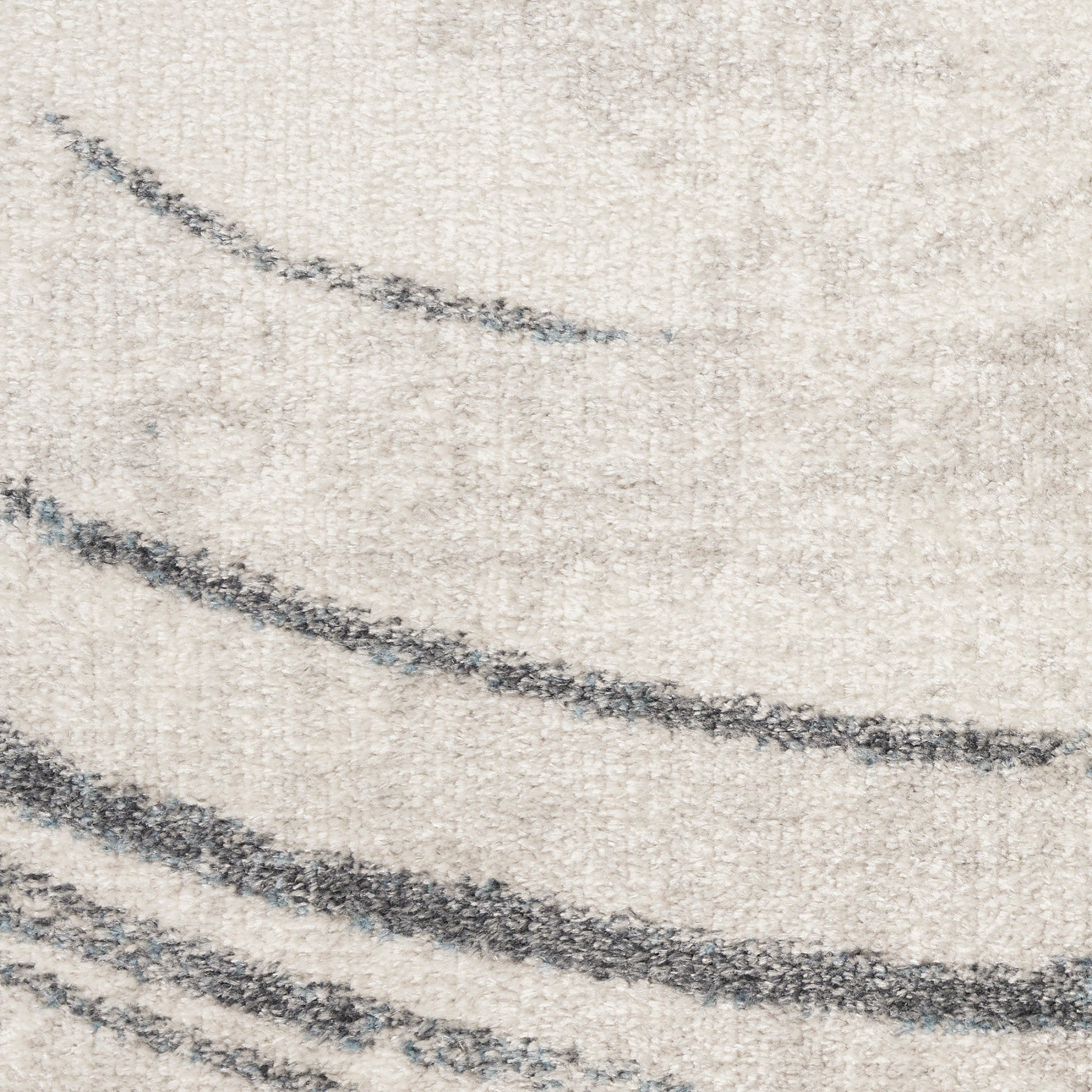 Nourison Astra Silver & Blue Pet Friendly Machine Washable Rug - Swatch