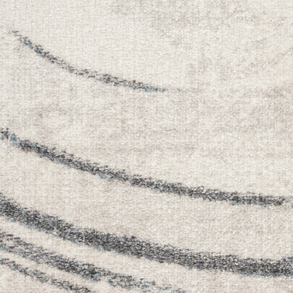 Nourison Astra Silver & Blue Pet Friendly Machine Washable Rug - Swatch