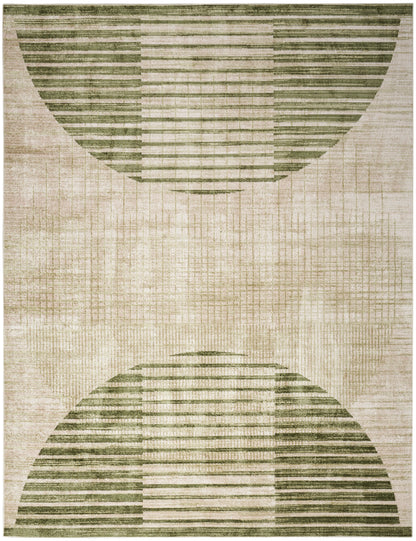 Nourison Astra Ivory & Olive Pet Friendly Machine Washable Rug - Main
