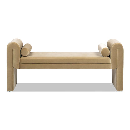 Mason Arched Arm Bench with Bolster Pillows