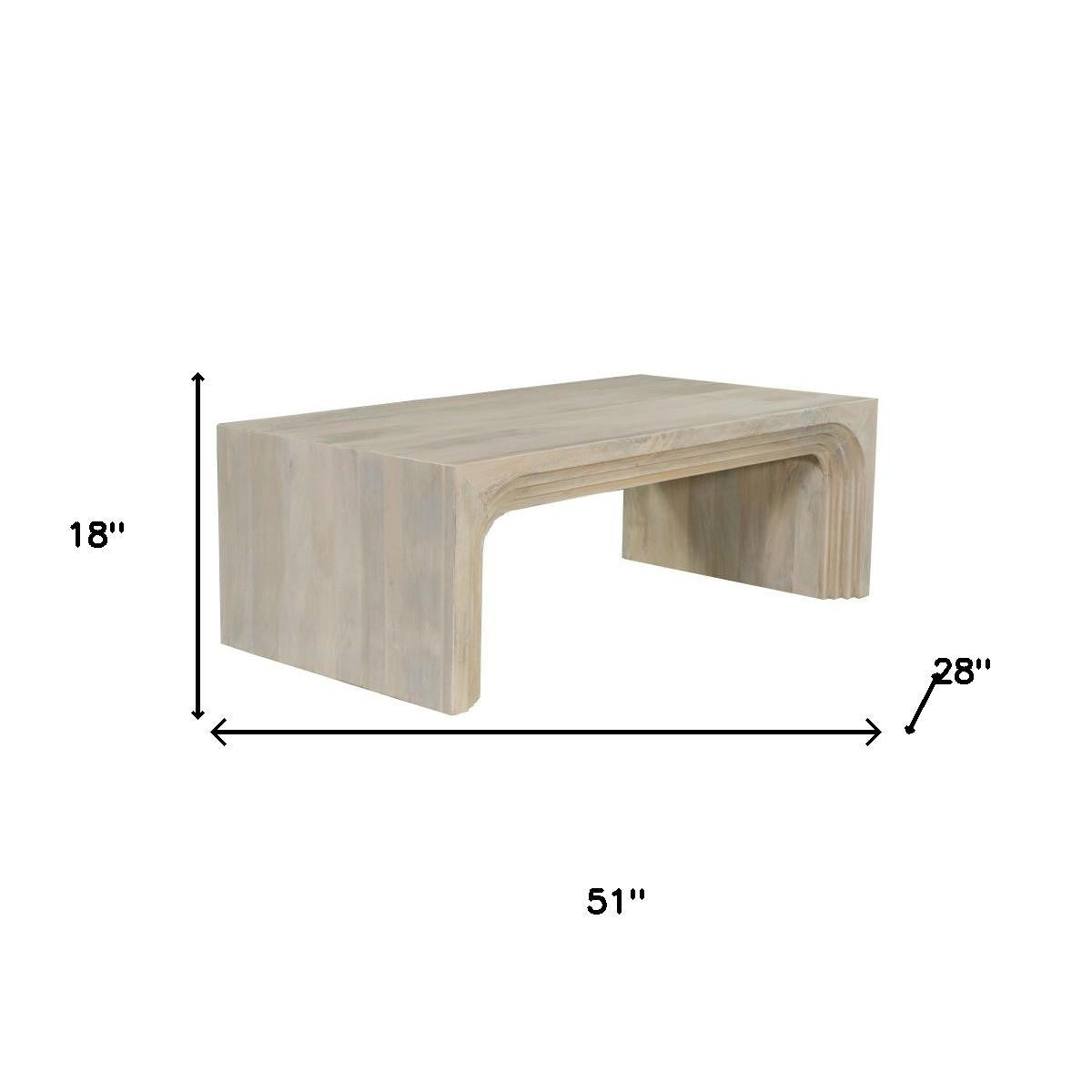 White Solid Wood Double Pedestal Coffee Table image 6