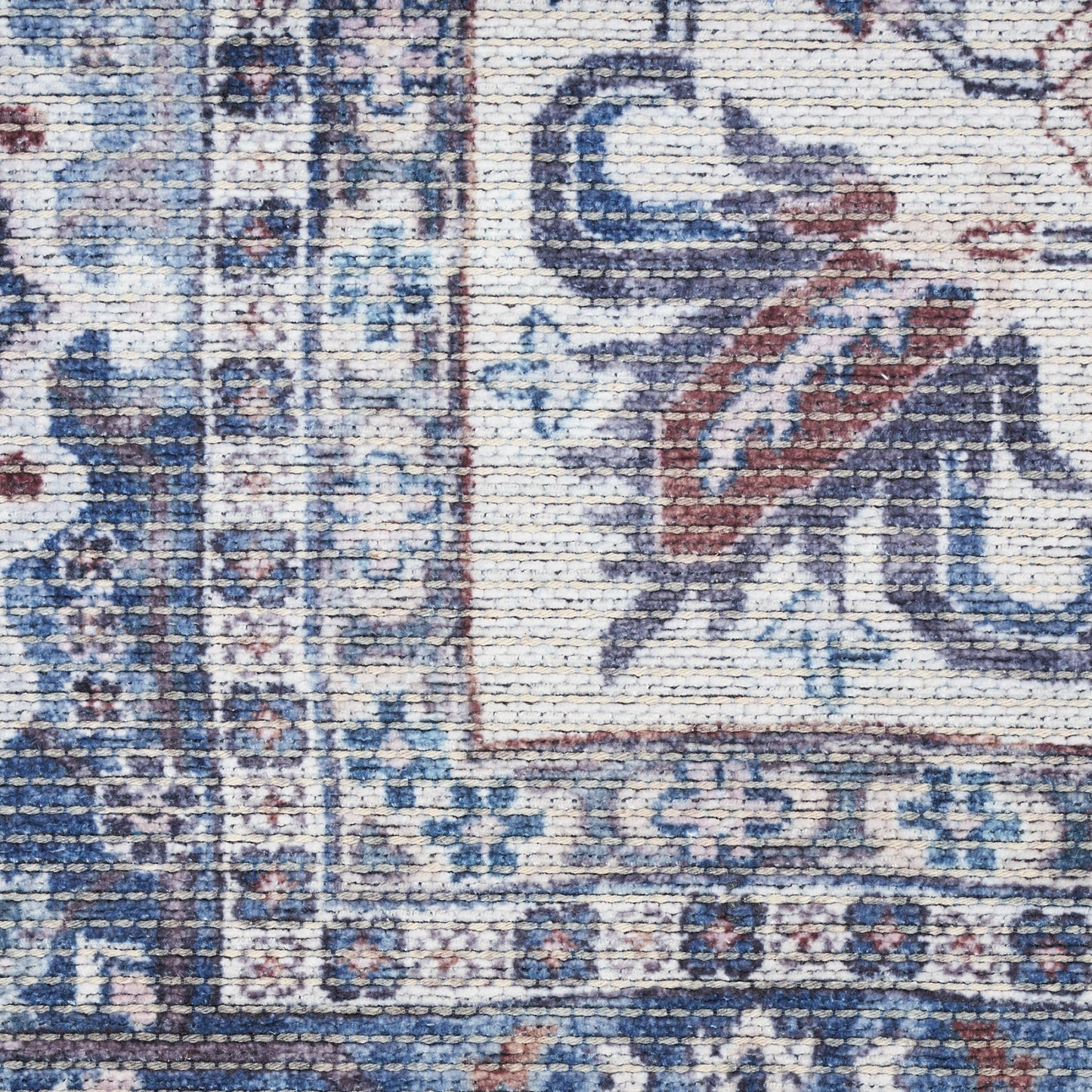 Nourison New Concept Navy & Ivory Machine Washable Rug - Swatch
