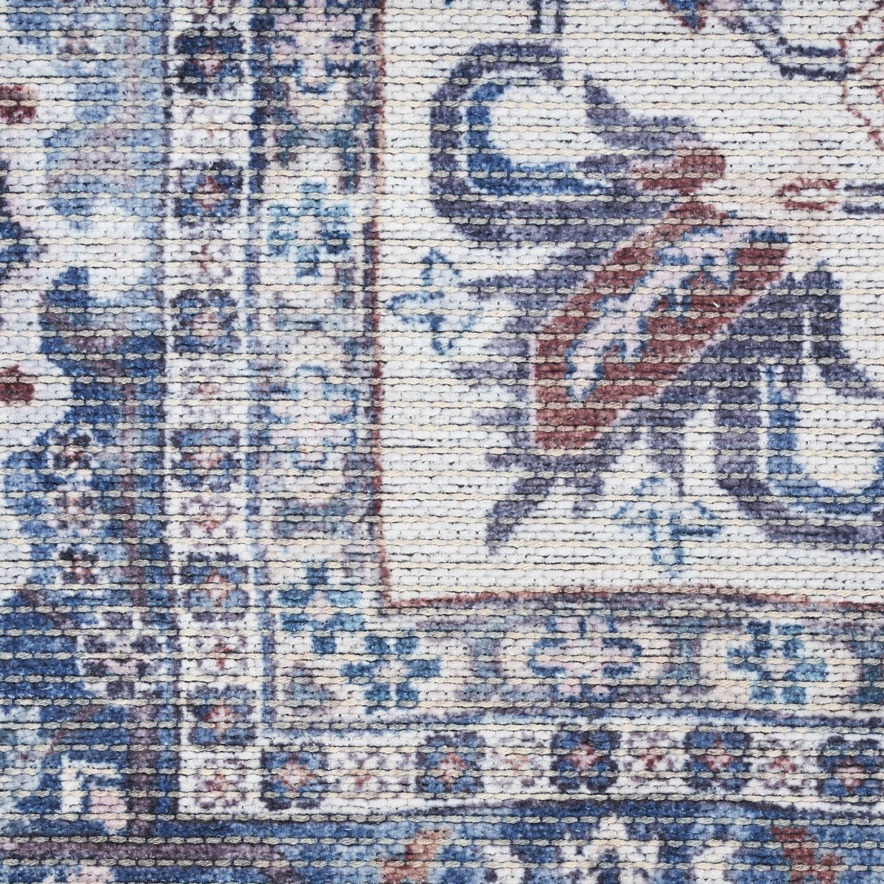 Nourison New Concept Navy & Ivory Machine Washable Rug - Swatch