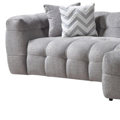 Light Gray Boucle L Shaped 2 Piece Sofa & Chaise Sectional