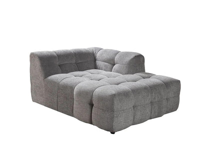 Light Gray Boucle L Shaped 2 Piece Sofa & Chaise Sectional