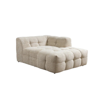 Ivory Boucle L Shaped 2 Piece Sofa & Chaise Sectional