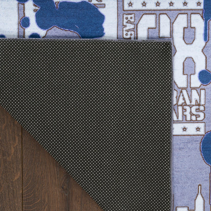 Nourison Imagination Blue Machine Washable Rug - Corner