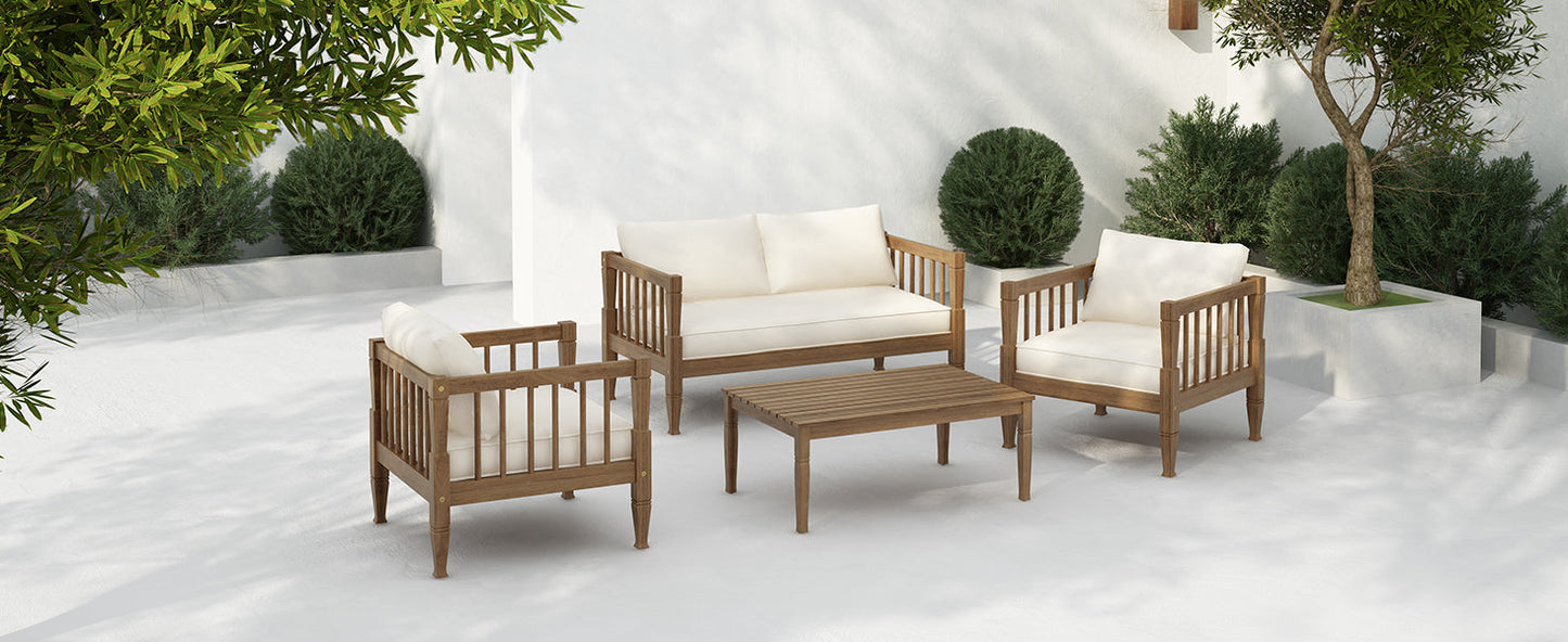 Terrace 4 Piece Acacia Wood Patio Set