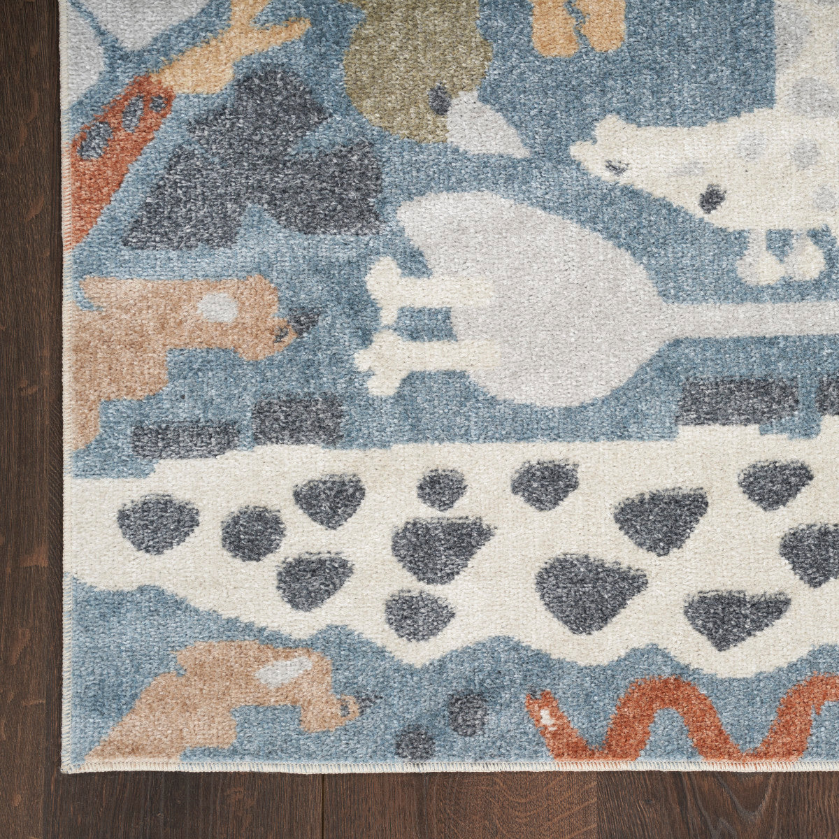 Nourison Astra Multicolor Pet Friendly Machine Washable Rug - Corner