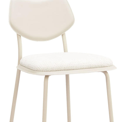 Light Gray Fabric Faux Leather & Steel Bar Height Bar Chairs - Set of 4