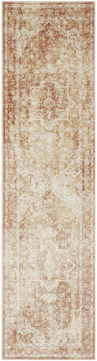 Nourison Astra Rust Pet Friendly Machine Washable Rug - 2' x 6'