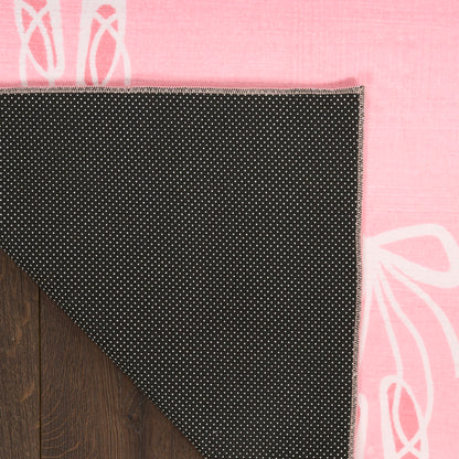 Nourison Imagination Pink Machine Washable Rug - Corner
