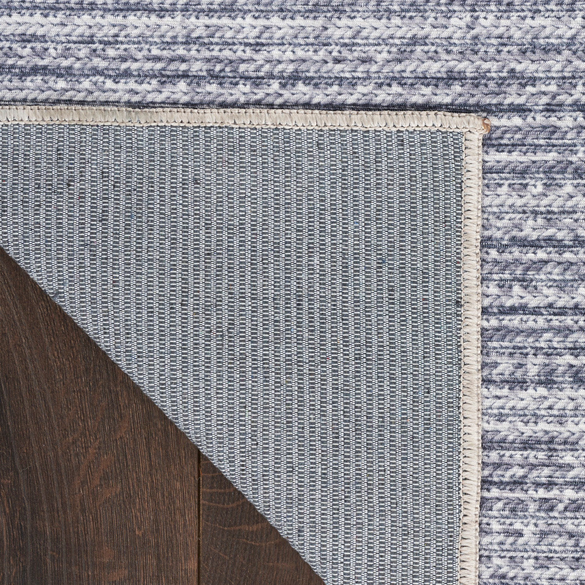 Nourison Grey Machine Washable Rug - Corner