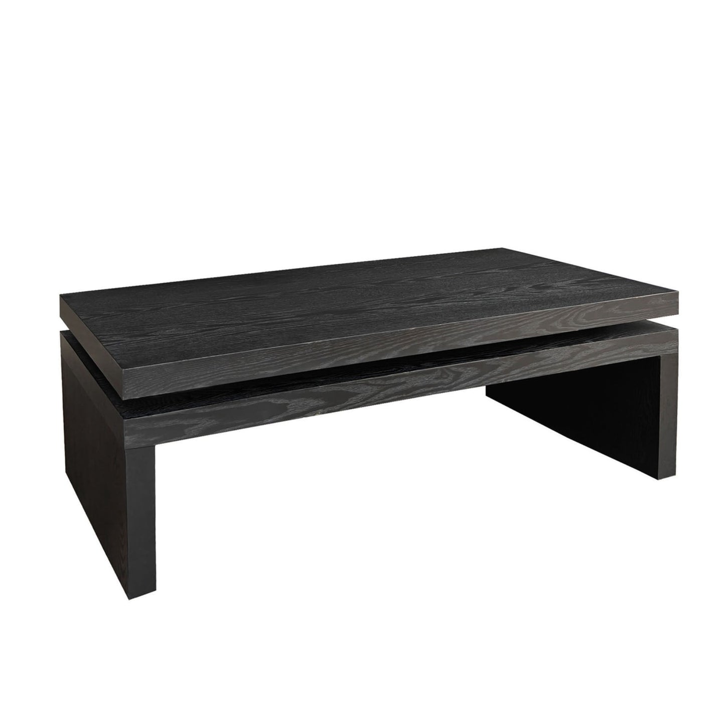Black Wood Floating Frame Coffee Table image 3