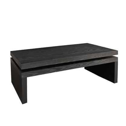 Black Wood Floating Frame Coffee Table image 3