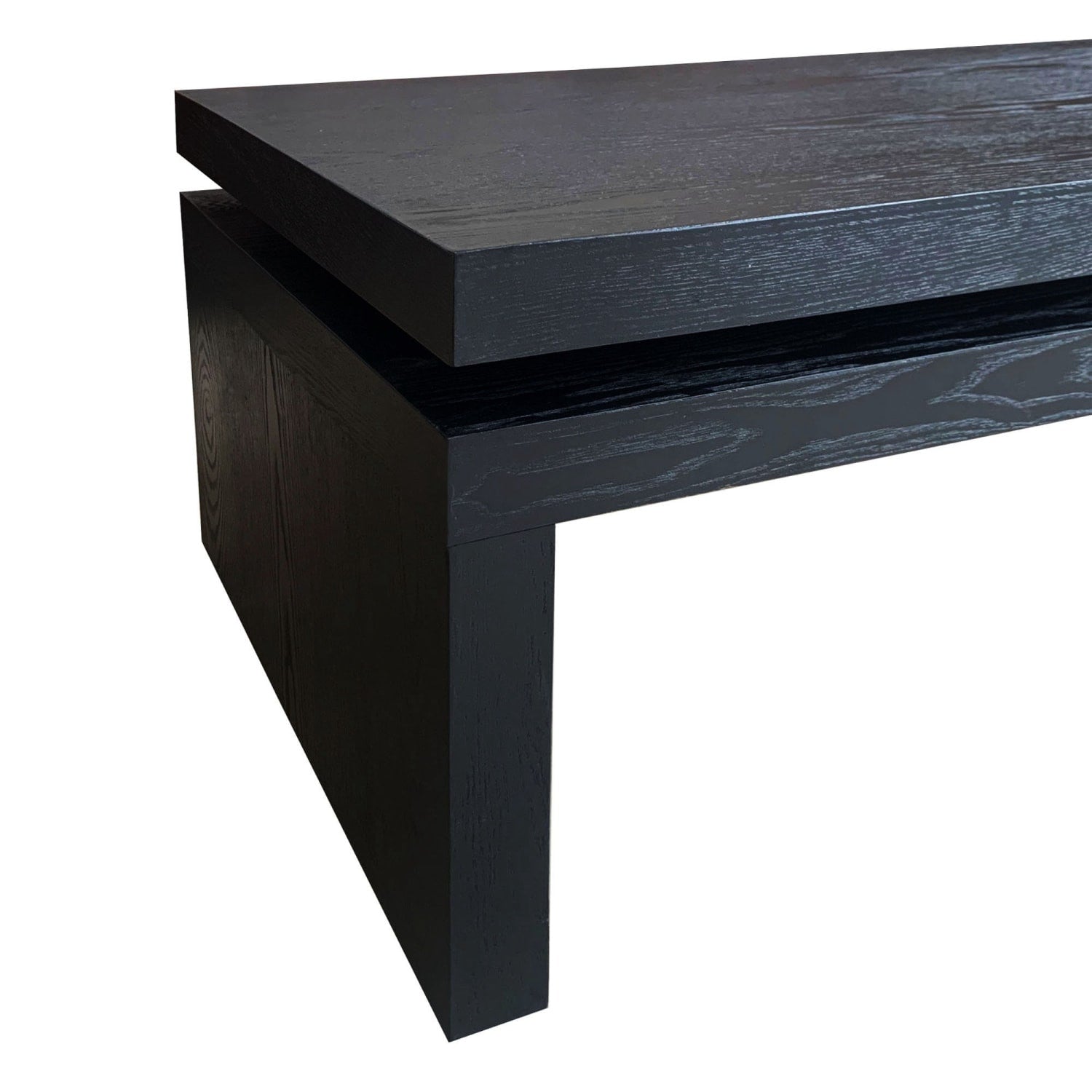 Black Wood Floating Frame Coffee Table image 4