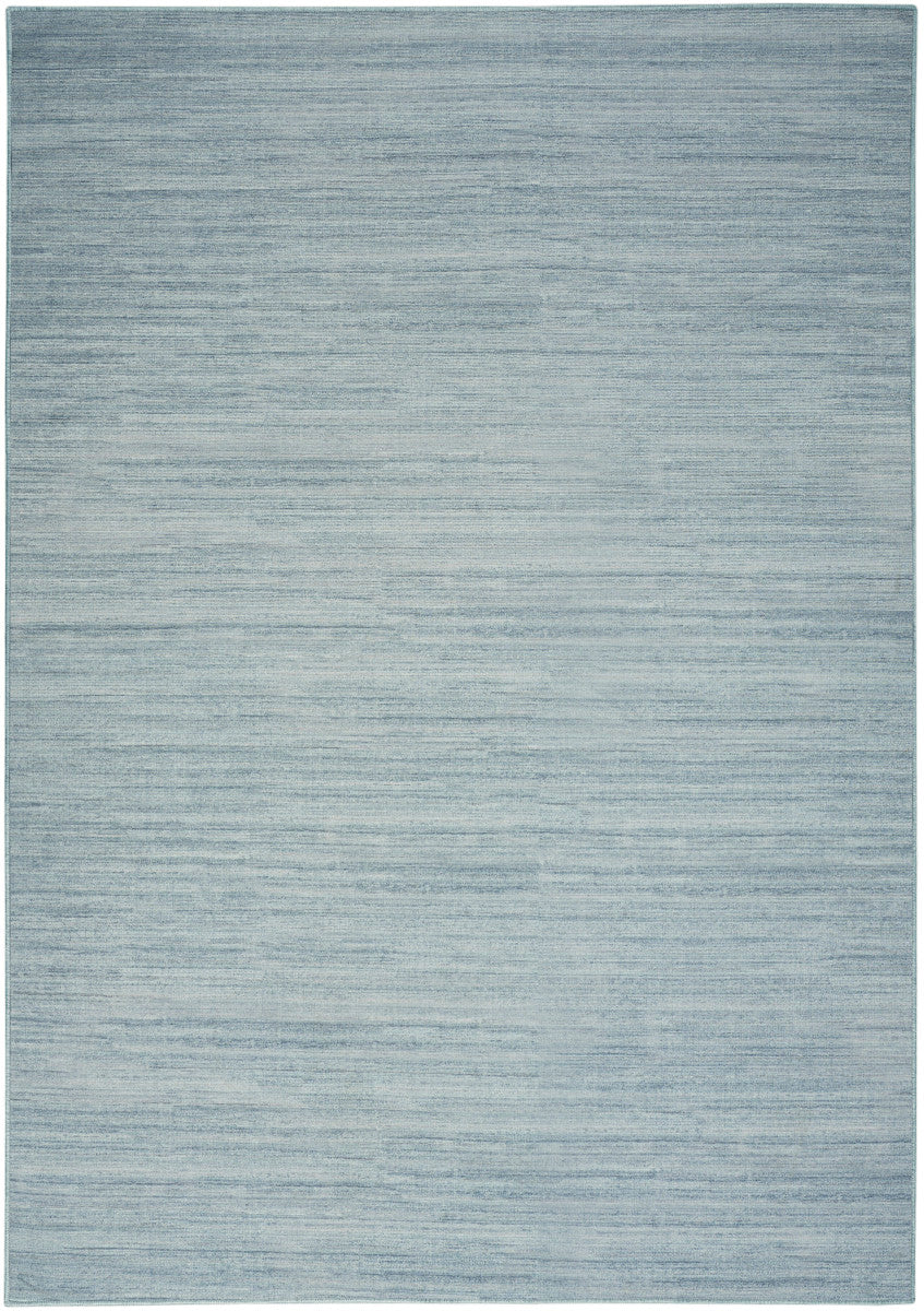 Nourison Essentials Loom Woven Aqua Machine Washable Rug - 5'3" x 7'3"