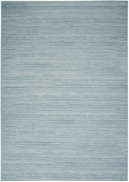 Nourison Essentials Loom Woven Aqua Machine Washable Rug - 5'3" x 7'3"